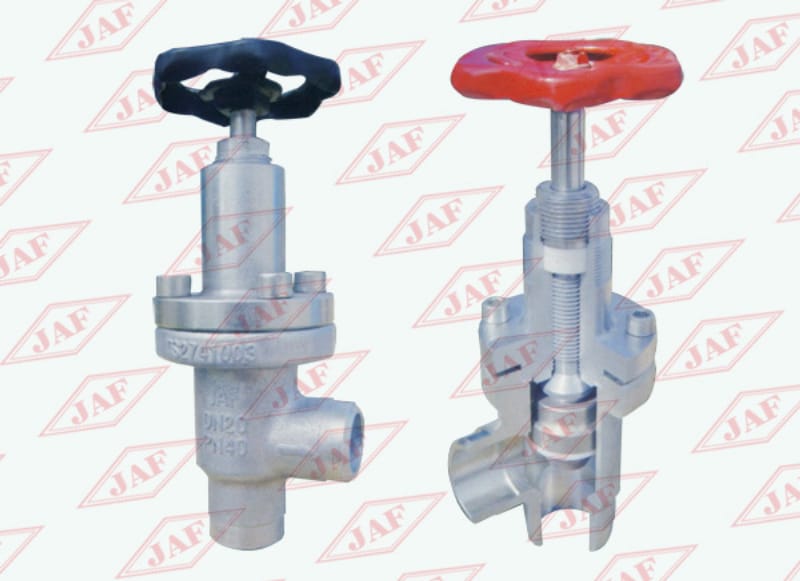 對(duì)焊直角截止閥J64F（B）-25(40）、對(duì)焊直角節(jié)流閥L61F(B)-25(40）